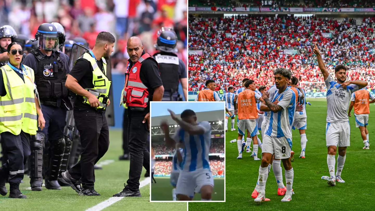 Morocco won against Argentina in a game that had problems with the crowd.